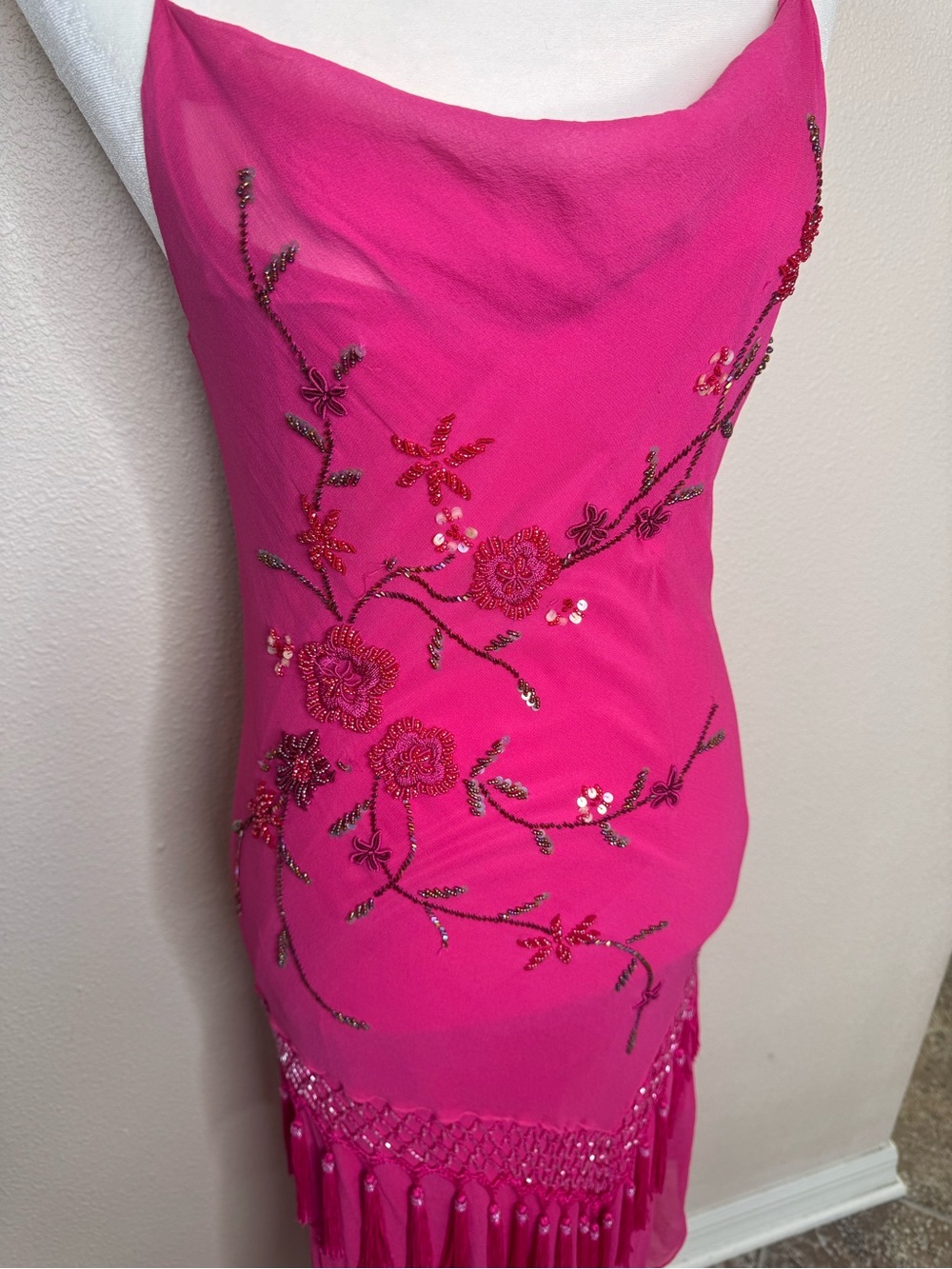 Cache pink fairy silk asymmetric vintage dress size 6 - Picture 5 of 16